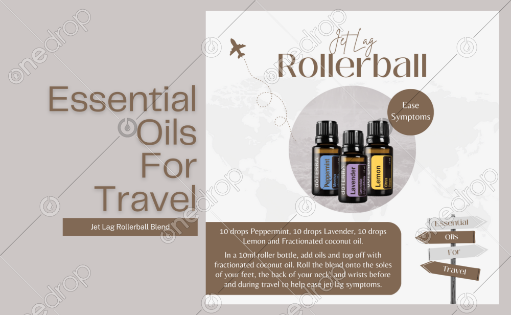 Essential Oils For Travel Jet Lag Rollerball Blend by WōW Designs