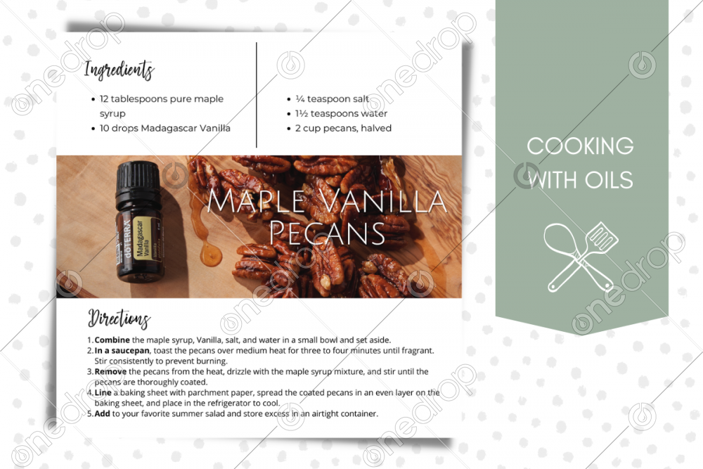 Cooking with Oils Maple Vanilla Pecans Recipe by Jess Tunis