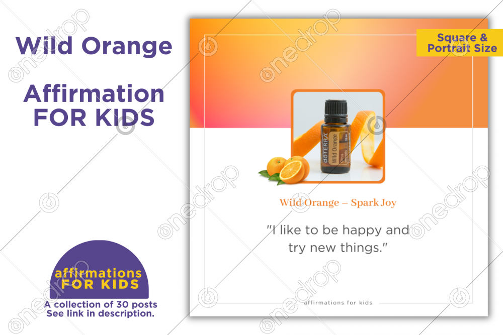 Affirmations For Kids – Wild Orange by Jan Kohler